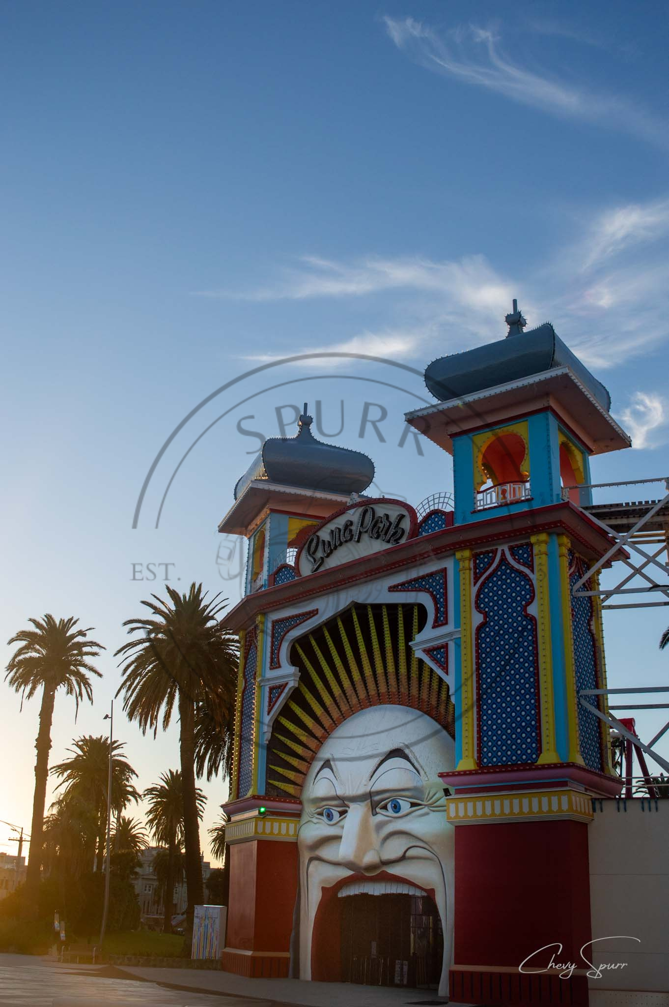 Sunrise at the gateway to fun